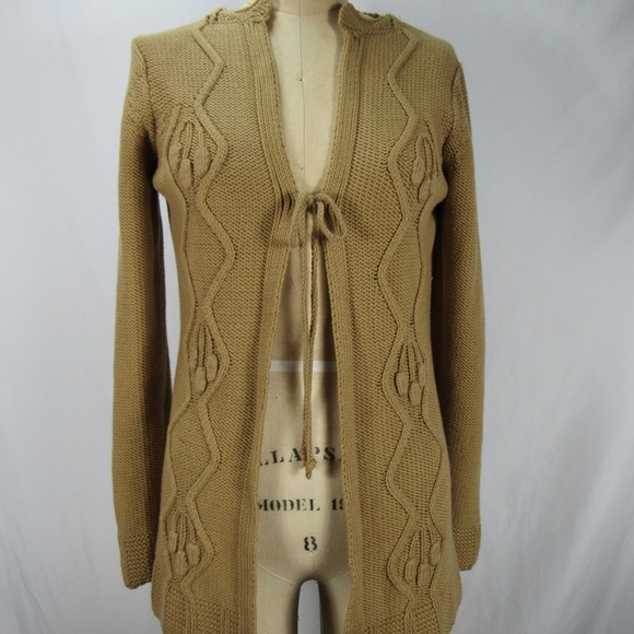 Max Studio Sweaters - Max Studio Tie Front Cable Knit Cardigan Sweater S